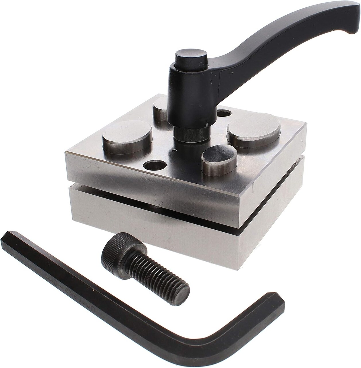 The Beadsmith Steel Disc Cutter Set Includes 4 Punches & Die. Tool for Cutting Corners from: 1/4", 1/2" & 1" Curves & 3/16" x 3/4" Oval Slot Punch. Use Soft Metal Sheet up to 20-24 Gauge & Thinner